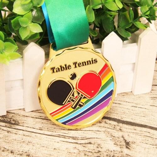 Zinc alloy table tennis medal sports competitions school sports medal sports gold silver bronze medal free print