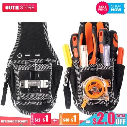 Oxford Cloth Multifunction Toolkit Electrician Instrument Hardware Storage Pouch DIY Waist Belt Tool Bag