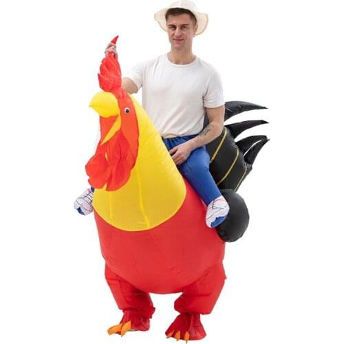 Rooster Mascot Inflatable Costume Anime Cosplay Cock For Adult Men Women Cartoon Funny Party Dress Halloween Christmas Clothing