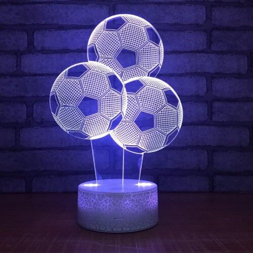 New Football Balloon Shape 3D LED Night light 7 Color Change LED Desk Table Lamps Children Bedroom Lamp Baby Toys Gift