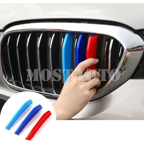 For BMW 5 Series G30 ABS Front Grill Grille Insert Trim Cover 2017-2020 3pcs Car Accessories Interior Car Decor Car Trim