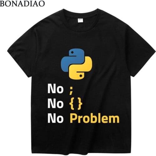 Computer Programming Language Python T Shirt Design For Code Programmer Homme Tee Shirt Crewneck Camiseta