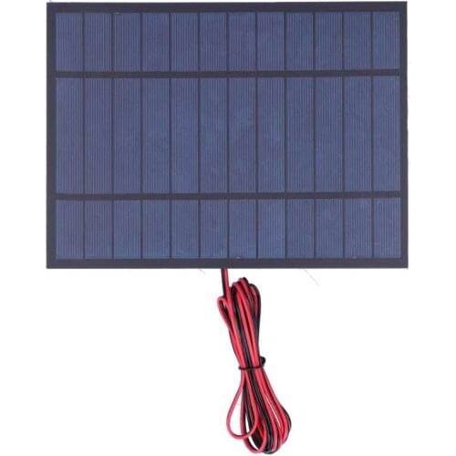 Solar Power Epoxy Module Solar Power Epoxy Module Board DC6V 6W Polysilicon Tool Supplies with 200cm Red Black Wire