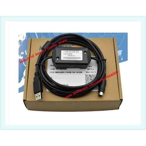 Compatible With FX series PLC Programming Cable Data Download Cable USB-SC09-FX Round Head 8-pin To USB