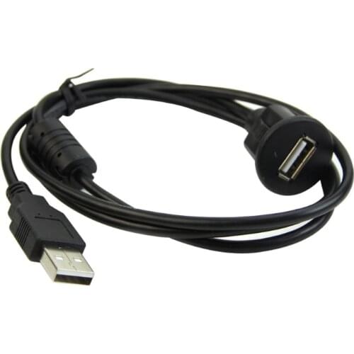 1M Car Dash Board Mount A Male To A Female USB 2.0 Socket Extension Panel Cable