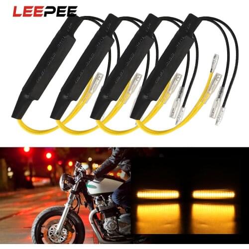 12V Motorcycle LED Turn Signal Lights Flasher Indicator Solve Blinker Error Fault Decoder Load Resistor