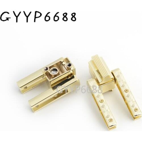 5-20sets 25*50mm Lock Bag Decorative Clasps Closure Diy Hardware Accessory Light gold Purse lock