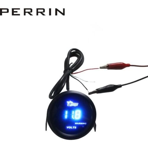 52mm Black Shell blue LED backLight Auto Car motorcycle 12V voltage meter Volt gauge Measurement range 8-18V
