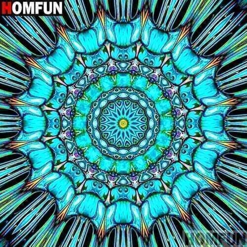 HOMFUN "Mandala flower" Diamond Painting 5D Full Square/Round Drill Home Decor DIY Diamond Embroidery Cross Stitch A10894