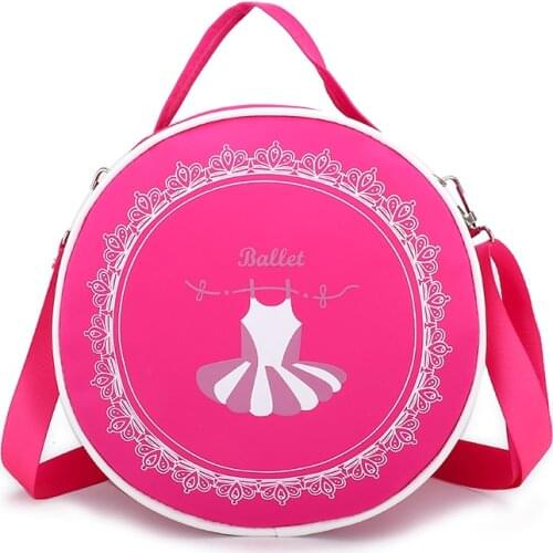 Girls Ballet Dance Bags For Kids Children Pink Lovely Handbag Printing Dancing Skirt Tutu Bag