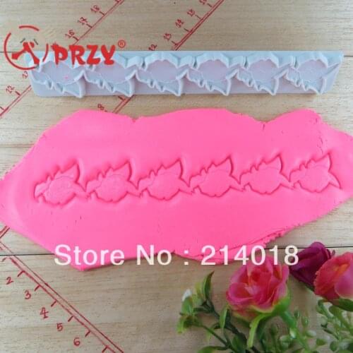 Free shipping 6pieces rose of adornment edge cutter fondant cake tools NO:FO-042