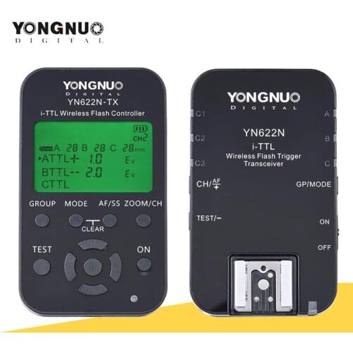 YONGNUO YN622N-KIT Wireless Remote Control 100M I-TTL Flash Trigger Transceiver Kit For Nikon D70 D80 D90 D200 D300 DSLRs YN622