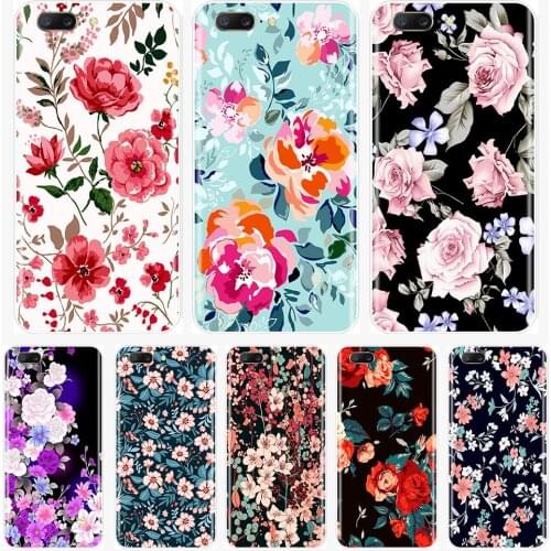 Phone Case For OnePlus 3 3T 5 5T 6 6T Silicone Cute Vintage Flowers Painted Soft TPU Back Cover For One Plus 6 6T 5 5T 3 3T