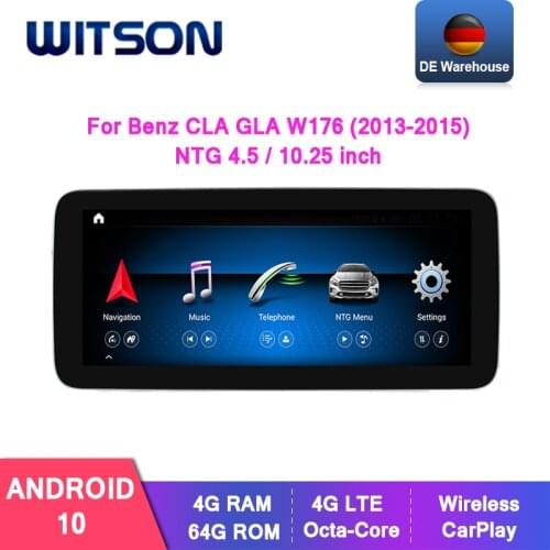DE STOCK!!! Android10.0 4+64G 4G lte CAR MULTIMEDIA for MERCEDES-BENZ E CLA GLA W176 A160 A180 A200 A200 A250 A260 A45 (NTG4.5)