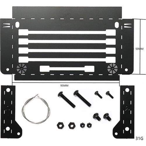 For 1/10 Trx-4 Bronco Metal Tool Box Plate DIY Assembly Rear Car Shell Tool Box Kits RC Car Modification Parts