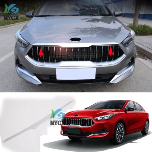 For Kia Cerato New generation K3 2019 Chrome Front Hood Bonnet Grille Grill Lip Cover Trim Bar Molding Garnish Car Styling