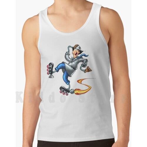 Inspector Gadget On Tank Tops Vest Sleeveless Franchise 80 80s Eightees Entertainment Animated Series Original
