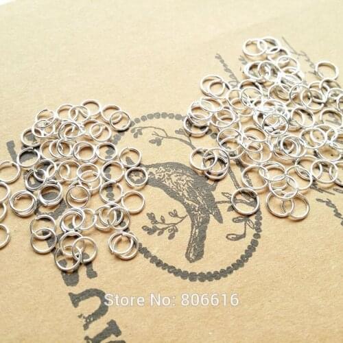 " Fake One Penalty Ten " 5MM & 6MM (10g=150pcs) 925 Sterling Silver Jump Rings & Split Rings Jewelry Accessories Findings
