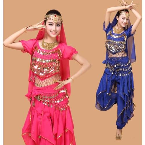 2019 New Style Belly Dance Set Bellydance Clothes Indian Performance Wear Bollywood Dance Costume Triba Gypsy 4pcs-7pcs