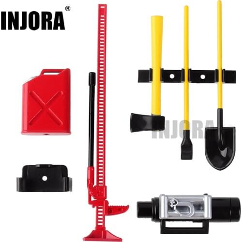 RC Crawler 1:10 Accessories Mini Fuel Tank Winch Jack Tools Kit for Axial SCX10 TAMIYA CC01 D90 D110 RC Truck Car Parts