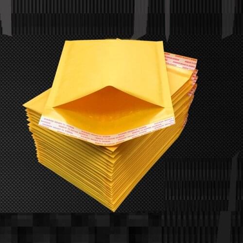 220*250mm Gold Yellow Kraft Paper Mailing Envelope/ Shock Proof Bubble Padded Kraft Mailing Bag Bubble Padded Envelope 50pcs