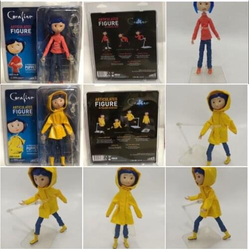 Coraline Doll & the Secret Door Action Figure NECA Childrens Toys 10 inch The Pity Girl Buttons Eyes Gift