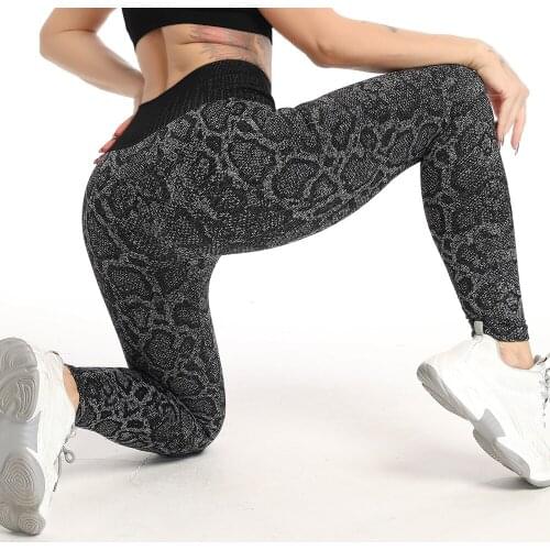 Leggings For Fitness Seamless Snakeskin Womens Sports Pants Female Leggings Push Up Workout Gym Clothing High-waisted Legging