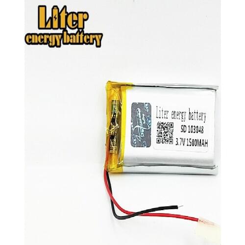 Liter energy battery 3.7V tablet battery 103048 1500MAH small pudding MP3 wireless phone electronic dog card box