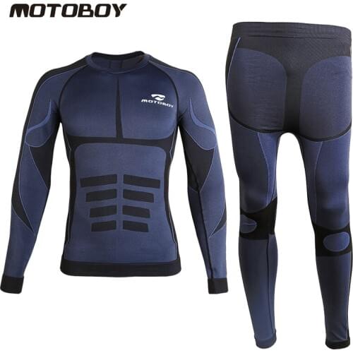 Motoboy Men Outdoor Sports Sweat absorbent long Sleeves Motorcycle Shirt Drying Quick Breathable Motocross one set L XL XXL