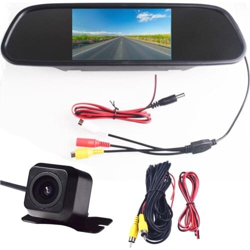 Night Vision Reverse CCD LED Rear View Camera With 5" 5 Inches TFT Parking Monitor Video Player And 2RCA Video Input