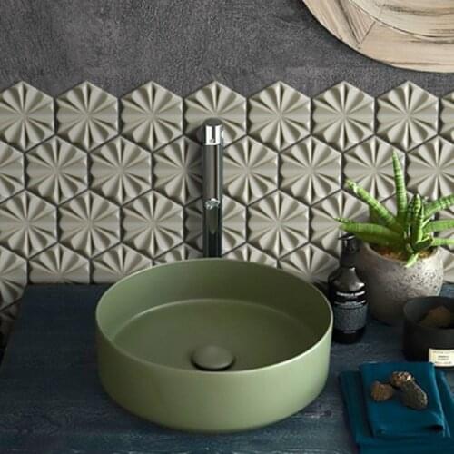 New Design Hexagon Snowflake Ceramic mosaic tile, bathroom kitchen store glazed wall tile snowflake porcelain