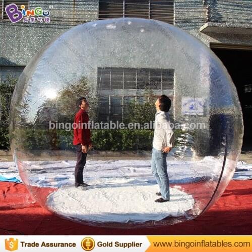 Personalized 3 meters inflatable snow globe / 10 feet inflatable custom snow globe / inflatable transparent ball christmas toys