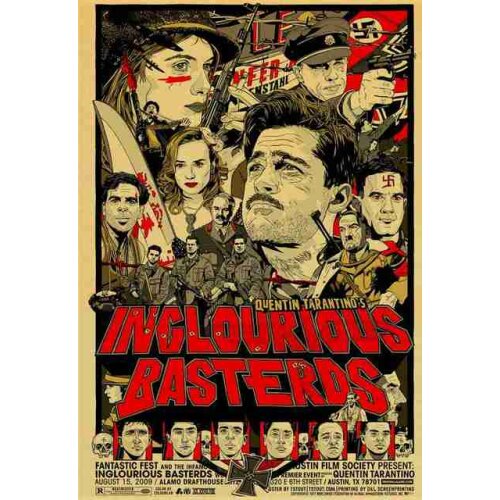 Retro Poster Classic Movie Pulp Fiction/Kill Bill/Fighting ClLub Poster Decorative Painting Canvas Art Painting