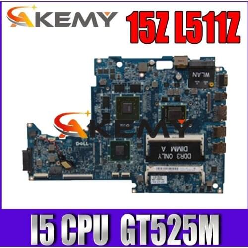I5 CPU For DELL XPS 15Z L511Z laptop motherboard DASS8BMBAE1 REV:E GT525M mainboard NOTEBOOK PC