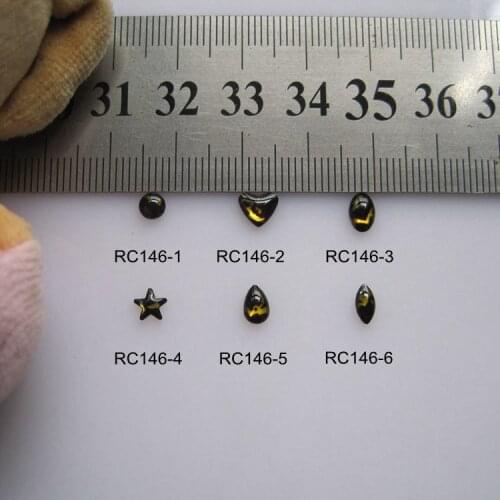 RC146 30pcs/bag Leopard Print Round Heart Oval Star Drop Resin Cartoon Deco Nail Art Decoration Nail DIY Deco