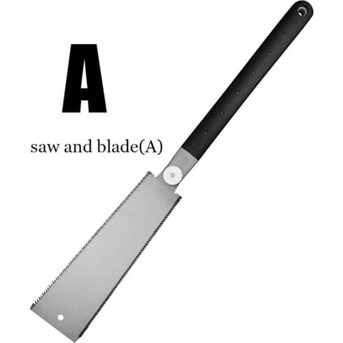 Double Edge Razor Hand Saw Japanese Ryoba Look Pull Saw Blade 14 /9 Teeth For Tenon Wood Bamboo Plastic Cutting Woodworking Tool