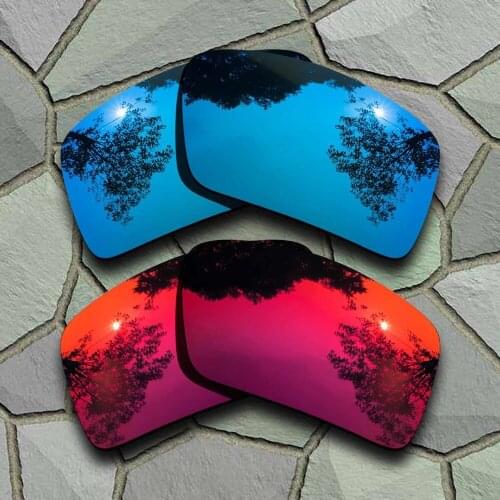 Sky Blue&Violet Red Sunglasses Polarized Replacement Lenses for Oakley Eyepatch 2