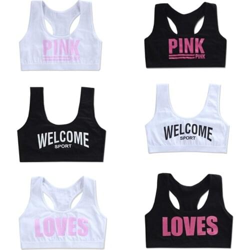 Teen Girl Sports Top Camisole Underwear Tanks Young Puberty Training Bra For 8-14years