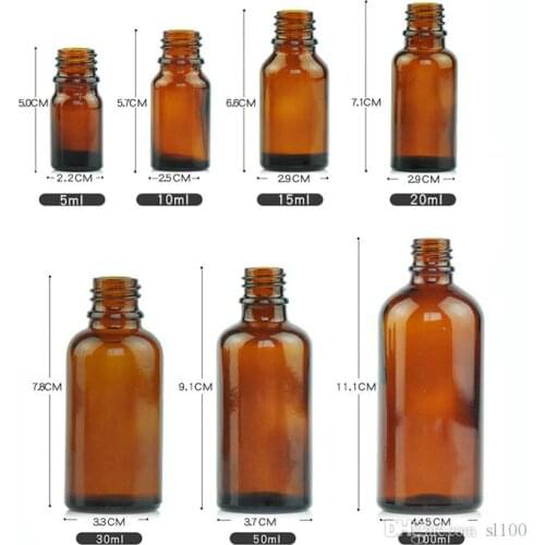 Glass Bottles for Essential Oils 15 ml Refillable Empty Amber Bottle with Orifice Reducer Dropper and Cap DIY Supplies Tool & Ac