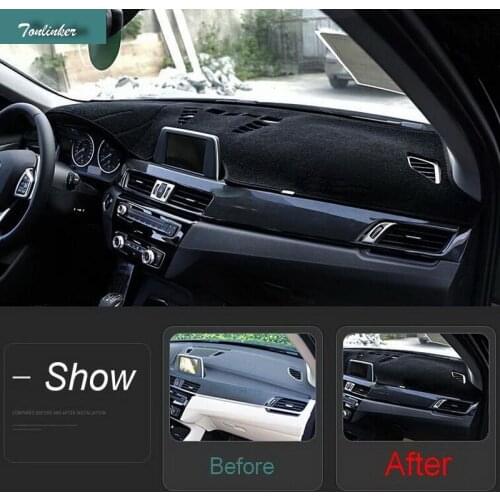 Tonlinker 1 PCS Car Styling DIY Polyester Dashboard/ protection mats pad Cover Case stickers for Bmw New X1 2016-7 Accessorie