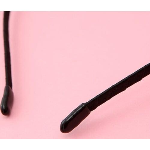 Y1QD Womens Lolita Hair Ornaments Cute Cat Ears Hair Accessories Ribbon Bowknot Ruffles Lace Hair Hoops Cosplay Fancy Props