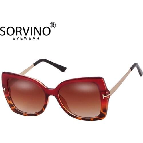 SORVINO Retro Luxury Oversized Square Sunglasses Women Shades Summer 2019 Brand Designer Festival Big Black 90s Sun Glasses P397