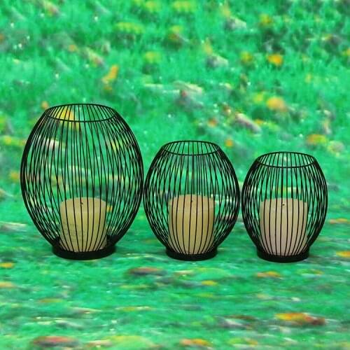 1PC Morden Metal Hollow Out Candle Holder Articles Candlestick Hanging Lantern Home Decor Gifts MK 040