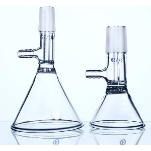 1Pcs Clear 60-80 Glass Conical Filter Funnel Triangle Suction Funnel For Using In Lab Experiment Supply