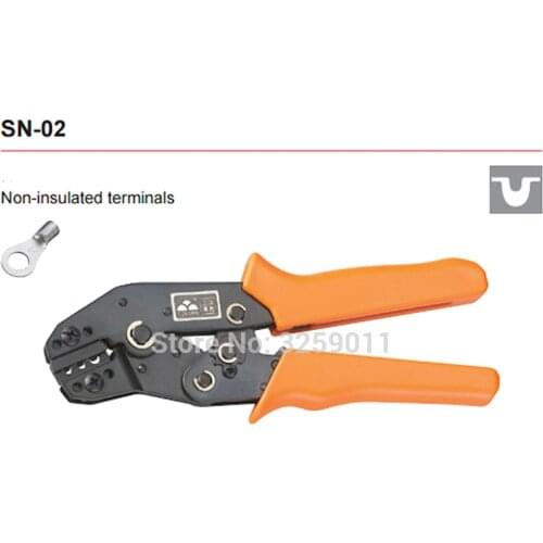 1pcs SN-02 Ratcheting Wire Crimping Plier Tools for Non-Insulated Terminals and Butt Connectors Crimper European Style 18-13AWG