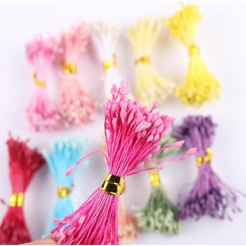 1100Pc Pearl Flower Stamen Pistil for Cake Decoration Double Head DIY Wreath