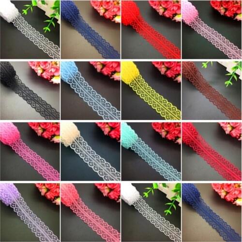 14 Colors 10 Yards 28mm Bilateral Handicrafts Embroider Net Lace Trim Ribbon Bow Crafts For Sewing Decoration