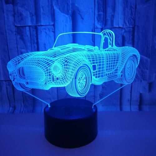 3D Car Model Lamp LED Sleeping Night Light Touch Remote Lamparas Boys Christmas New Year Gifts Bedroom Desk Table Beside Decora