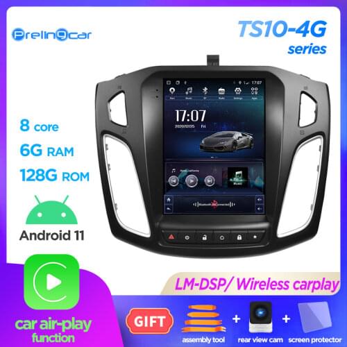 4G Lte Vertical screen android 10.0 car gps multimedia video radio player for ford focus 2011-2019 years navigation stereo