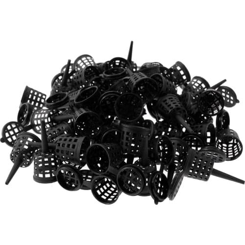 50Pc Gardening Tool Plastic Fertilizer Baskets Portable Aquarium Mesh Manure Nursery Pot with Lid Garden Planting Nutrition Cups